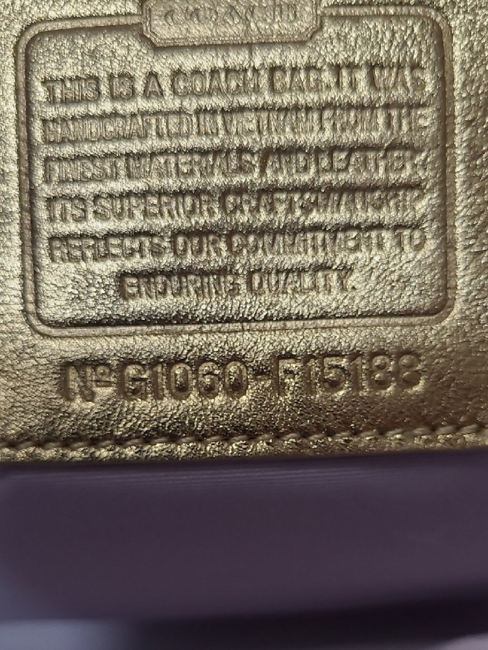 Coach Khaki Signature Tote with Gold Trim - Picture 2 of 16